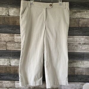 Nautica Gray & White Stripe Capris Size 14